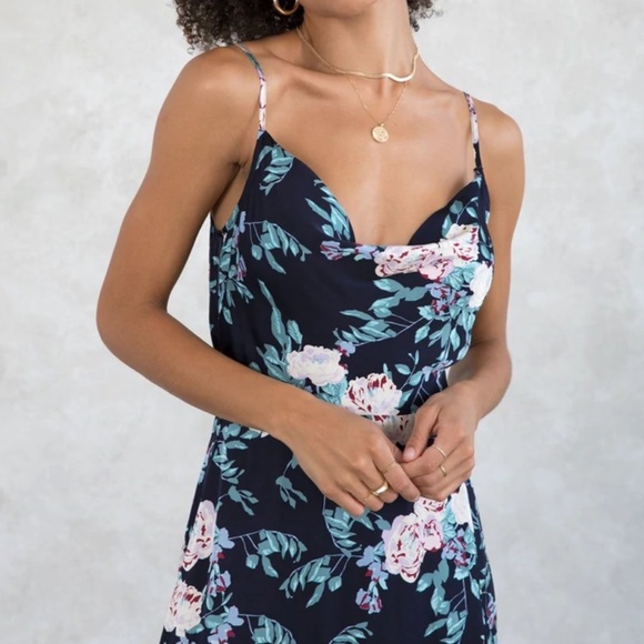 Lovestitch Clothing Cowl Neck Floral Print Maxi Dress - Picture 3 of 7